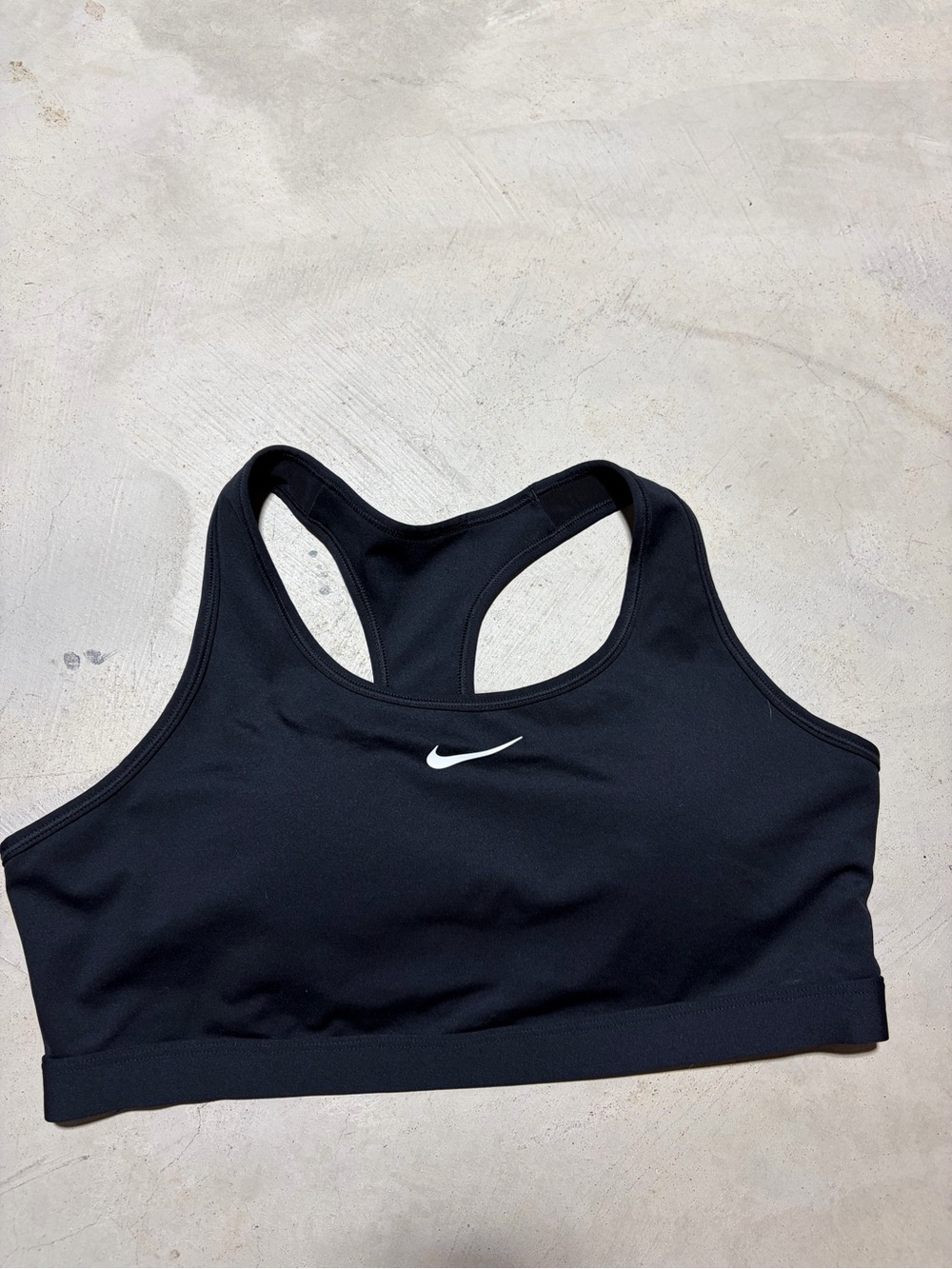 Nike swoosh Black Dri-FIT Racerback Sports Bra xxl